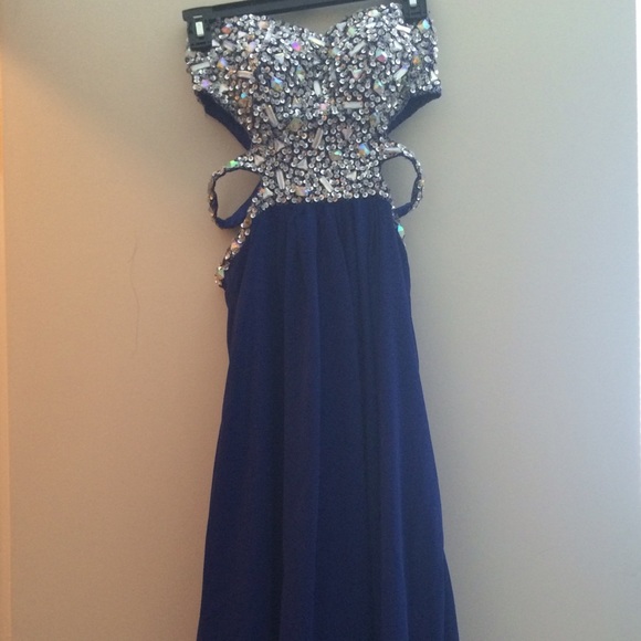 Blue Prom Dress - Picture 3 of 4