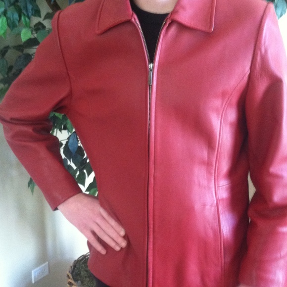 Red Liz Clairborne Leather Jacket
