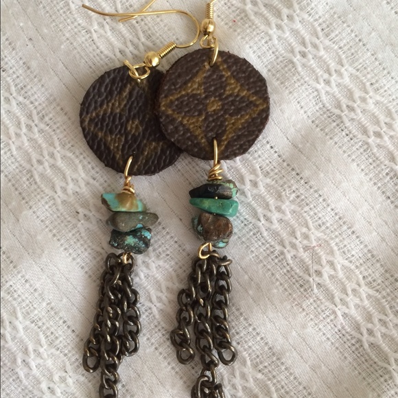 Handmade Accessories - Monogram Earrings made with authentic materials