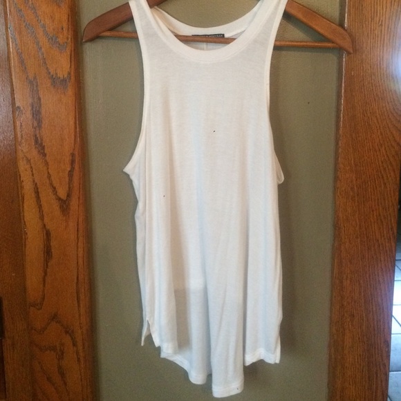Brandy Melville white high neck tank top OSFA