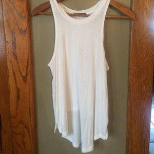 Brandy Melville white high neck tank top OSFA