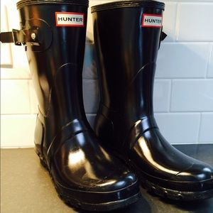 Hunter rain boots - shiny black