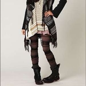 Free People sheer lace ruffle tights