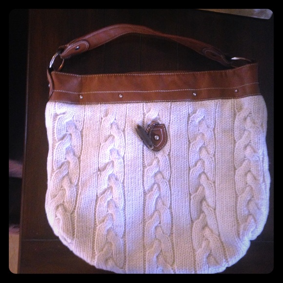 Old Navy shoulder bag with knit sweater fabric