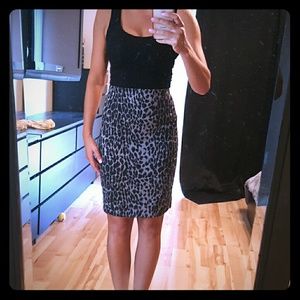 Express Leopard pencil skirt