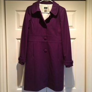 Jcrew Factory Purple Wool Coat