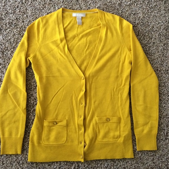 Mustard colored cardigan