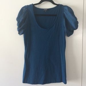 Pretty ocean blue colored Express shirt