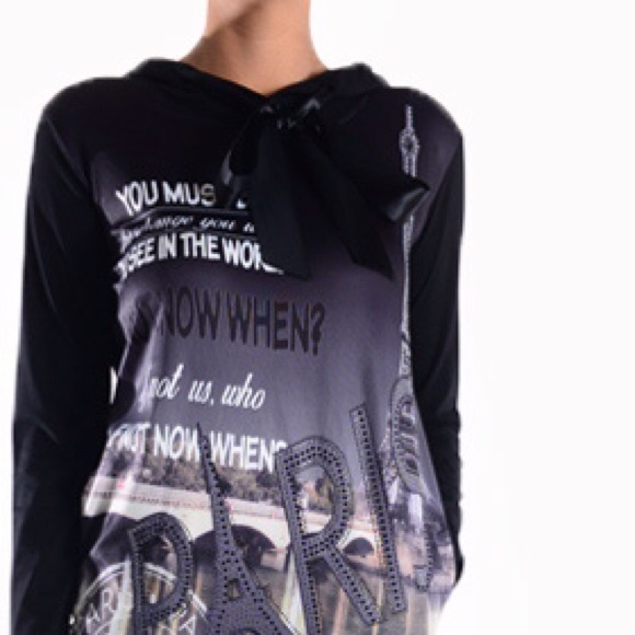 Eiffel Tower Rhinestones Top Dress Tunic - Picture 4 of 4