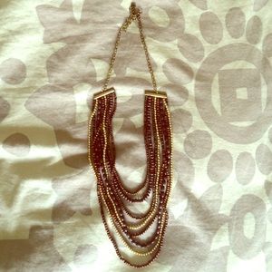 Layered Wooden Beaded Necklace