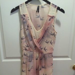 Chiffon wrap front dress