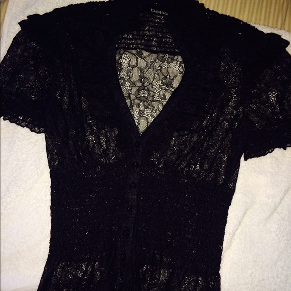 Bebe laced shirt.