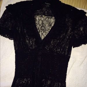 Bebe laced shirt.