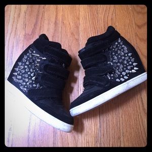 Aldo spiked heel wedge sneakers