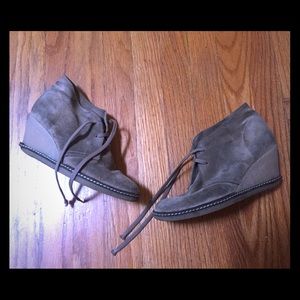 J Crew suede " desert boot " style wedge boots