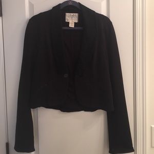 Free People Bolero Blazer with Lace - L