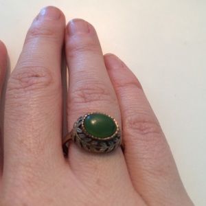 Vintage mid century jade ring by Bristol.