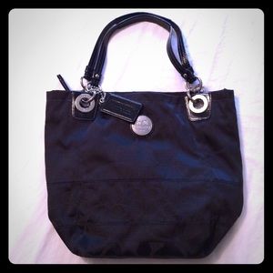 Black Coach Bucket Handbag