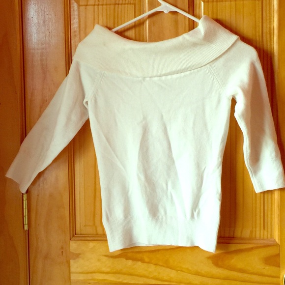 Off the shoulder cream sweater top - small fit