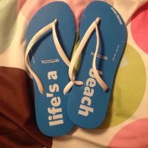 Life's a Beach flip flops NEVER WORN