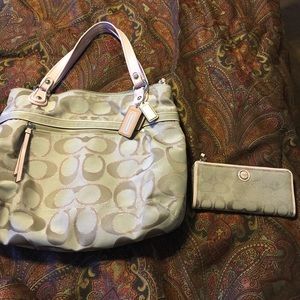 COACH BAG AND MATCHING WALLET