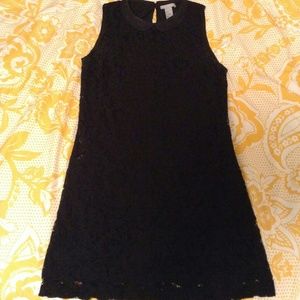 Peter Pan Collar Little Black Lace Dress ADDED PIC
