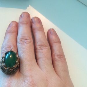 Vintage sterling costume jewelry ring