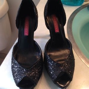 Black Sparkly Heels!(: