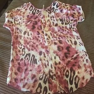 Cheetah print blouse