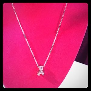 Breast Cancer Awareness Ribbon Necklace