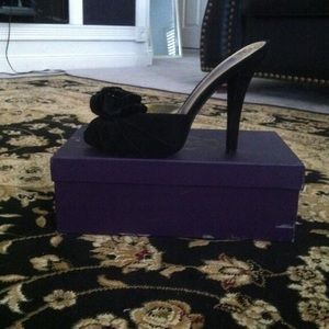 Black velvet mule heels - Hale Bob