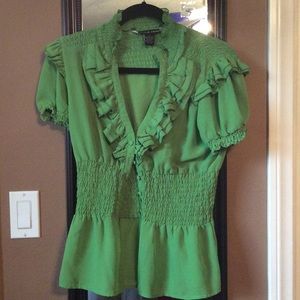 Chiffon green top