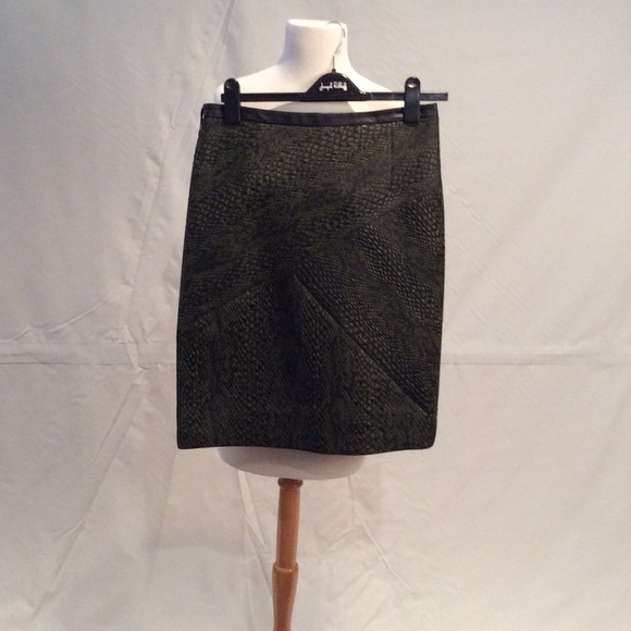 Tibi skirt leather top seam