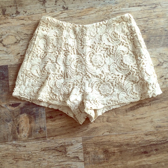 Karlie high waisted lace shorts