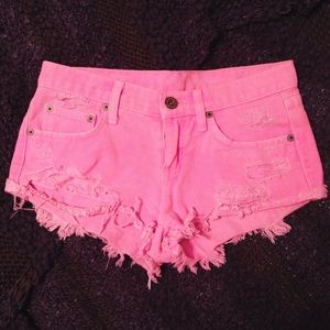 Bright Pink Carmar Cutoff Shorts