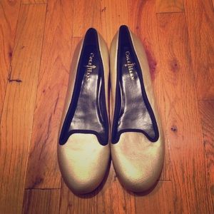 Gold Cole Haan flats