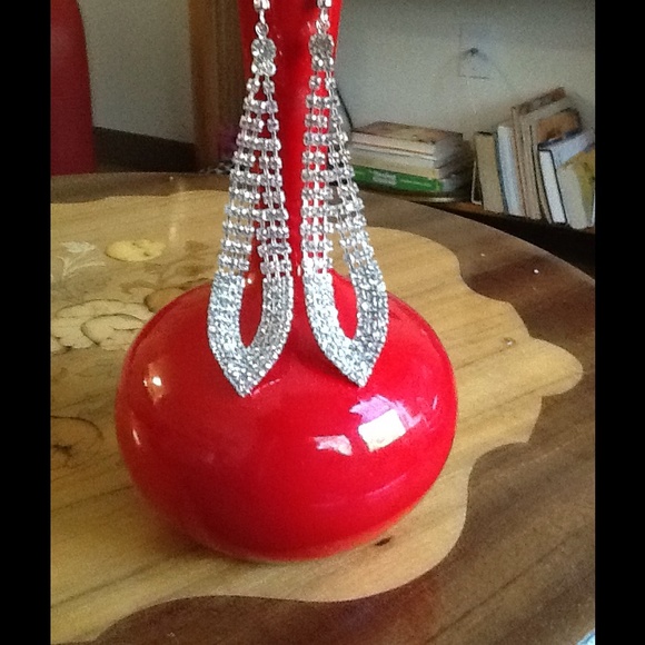 Rhinestone Earrings - Picture 2 of 3