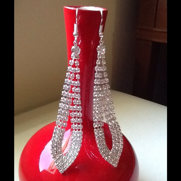 Rhinestone Earrings - Picture 3 of 3