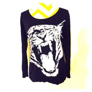 Express tiger intarsia sweater