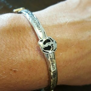 Silver Footprints  bracelet