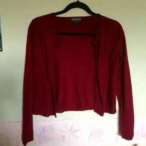 Burgundy maroon cardigan