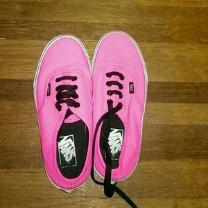 Hot pink vans size 6.5