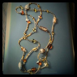 Jessica Simpson long beaded necklace