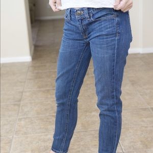 Indigo cropped jeans