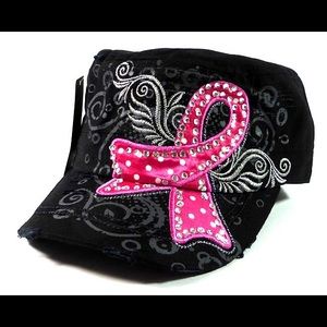 🎀Breast Cancer Awareness Bling Hat🎀