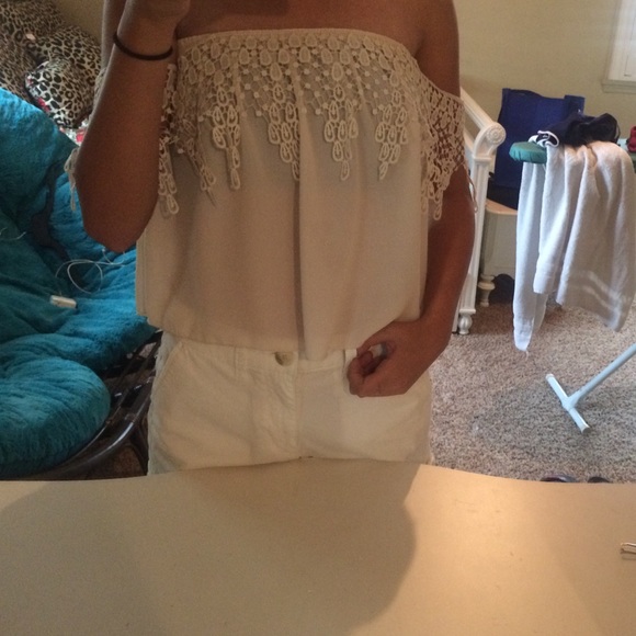 Off the shoulder crochet top