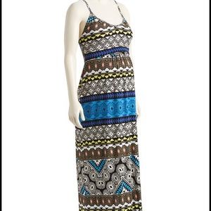 Geometric Print Maxi Dress