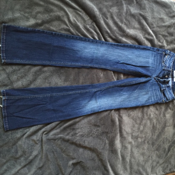Lovingly-worn Joe's Jeans bootcut jeans