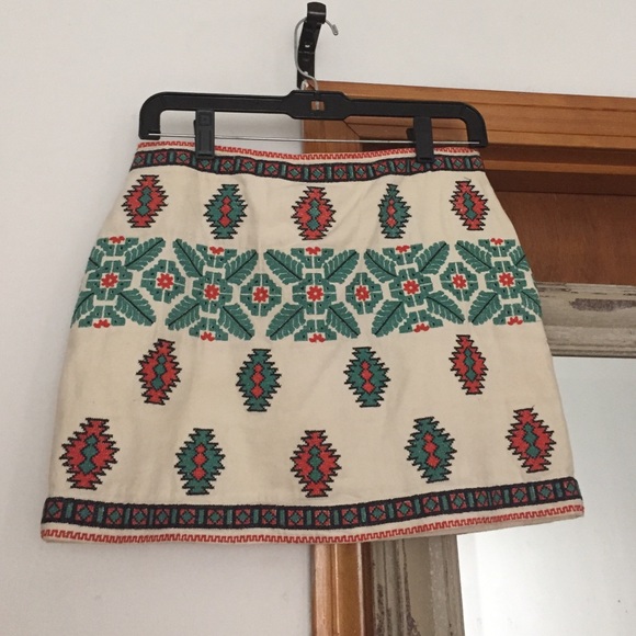 Zara tribal mini skirt