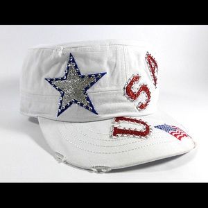 🇺🇸Good 'Ol Red, White & Blue Bling USA HAT🇺🇸